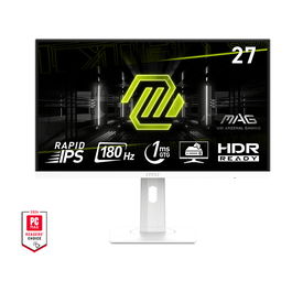 MSI MAG 274PFWDE Monitor Gaming 27 Pulgadas, FullHD 180Hz Rapid IPS, HDR, Adaptive-Sync, Blanco