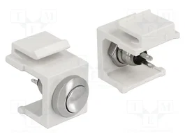 DeLOCK 86401 Interruptor de botón Keystone Blanco