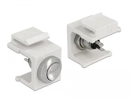 DeLOCK 86401 Interruptor de botón Keystone Blanco
