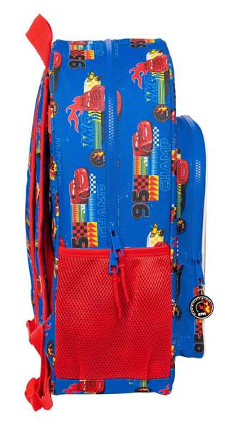 Mochila Escolar Cars Race ready Azul 33 x 42 x 14 cm