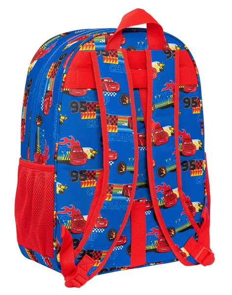 Mochila Escolar Cars Race ready Azul 33 x 42 x 14 cm