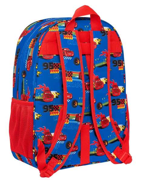 Mochila Escolar Cars Race ready Azul 33 x 42 x 14 cm