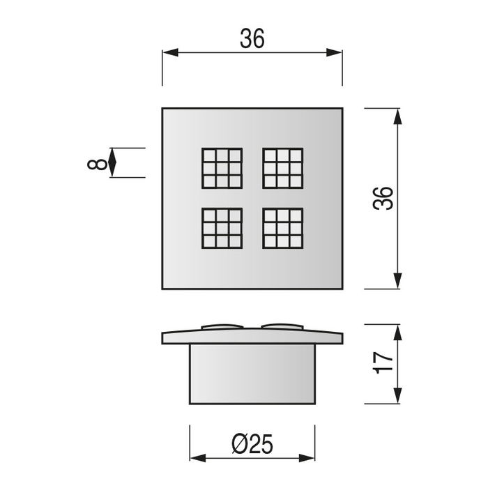 GIUSTI Tirador Zamak Cristal Swarovski 36X36 Elegir Acabado Cromo