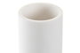 DKD Home Decor Vaso de Resina y Acacia Blanco 7x7x10,6 cm