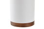 DKD Home Decor Vaso de Resina y Acacia Blanco 7x7x10,6 cm
