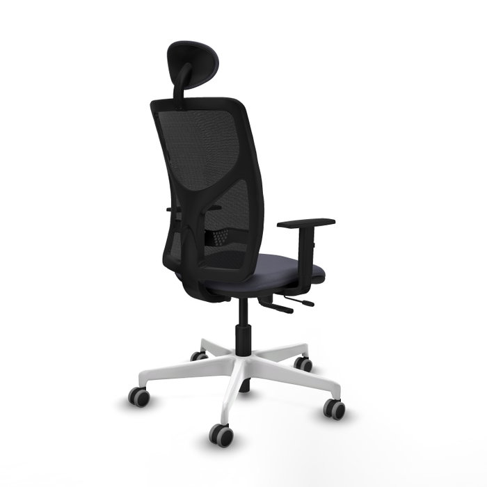 PIQUERAS Y CRESPO Silla de oficina Motilla con mecanismo Sincro/Traslack, Gris oscuro y Negro