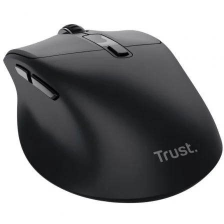 Trust Zevo Mouse Inalámbrico Bluetooth/2.4 GHz, 6 Botones, 1200-3200 DPI Ajustable, Recargable, Color Negro