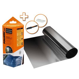 Foliatec FO1710 Tira Antideslumbramiento Negra 19 x 150 cm para Cristales - Protección UV, Reducción de Calor y Mayor Privacidad