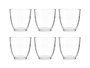 VIVALTO Set 6 Vasos Cortado 150ml Vidrio Transparente - Dimensiones: 26.4 x 7.3 x 13.5 cm (Set de 12)