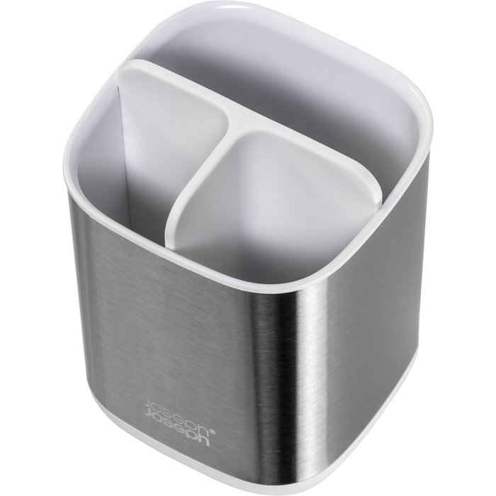 Joseph Joseph EasyStore Toothbrush Holder Silver / White