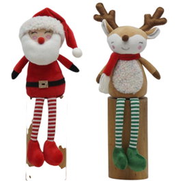 DKD Home Decor Set de Figuritas de Poliéster Rojo y Verde