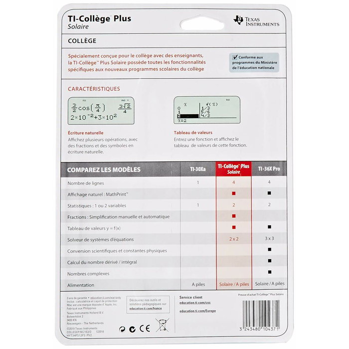 Texas Instruments Calculadora Científica TI College Plus Texas Instruments Calculadora Científica TI College Plus