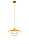 DKD Home Decor Lámpara de Techo Urbana Hecha a Mano de Bambú, Color Natural, para Bombilla E27, 40 x龙x 40 cm
