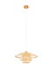 DKD Home Decor Lámpara de Techo Urbana Hecha a Mano de Bambú, Color Natural, para Bombilla E27, 40 x龙x 40 cm