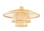 DKD Home Decor Lámpara de Techo Urbana Hecha a Mano de Bambú, Color Natural, para Bombilla E27, 40 x龙x 40 cm