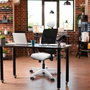PIQUERAS Y CRESPO Silla de oficina Motilla con mecanismo Sincro/Traslack, Blanco y Azul