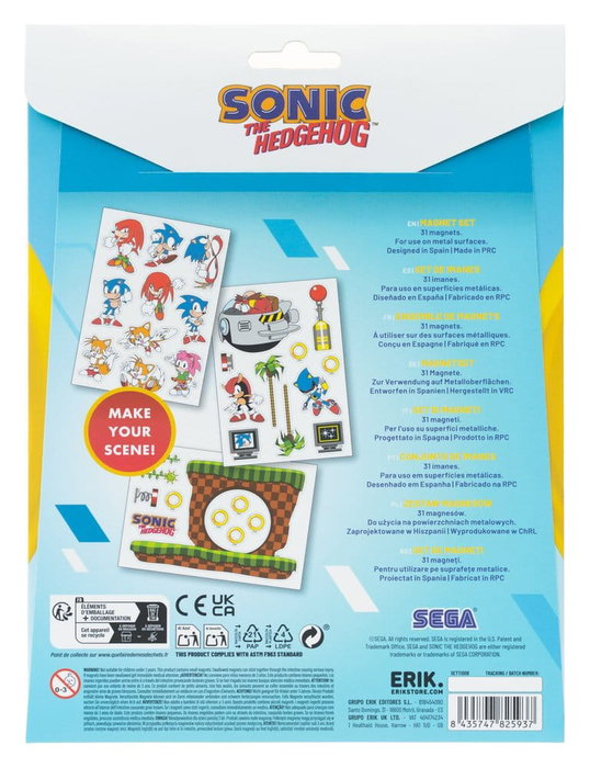 ERIK Set de imanes troquelados Sonic the Hedgehog