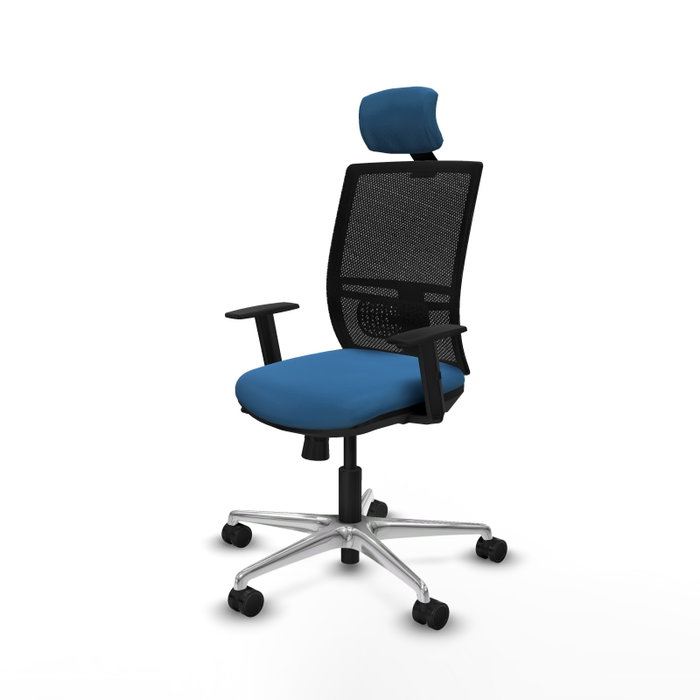 PIQUERAS Y CRESPO Silla de oficina Yunquera Azul claro y Negro