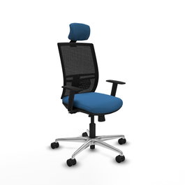 PIQUERAS Y CRESPO Silla de oficina Yunquera Azul claro y Negro