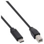 InLine Cable USB 2.0 USB C a USB B de 2m Negro