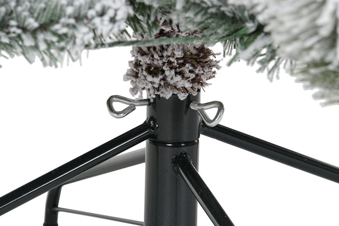 DKD Home Decor Árbol de Navidad Baqueira Alpina Nevado Blanco/Verde 210 cm 350 Leds