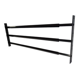 Mottez Barra de seguridad extensible de 3 barras, 99 - 188 cm, Negro