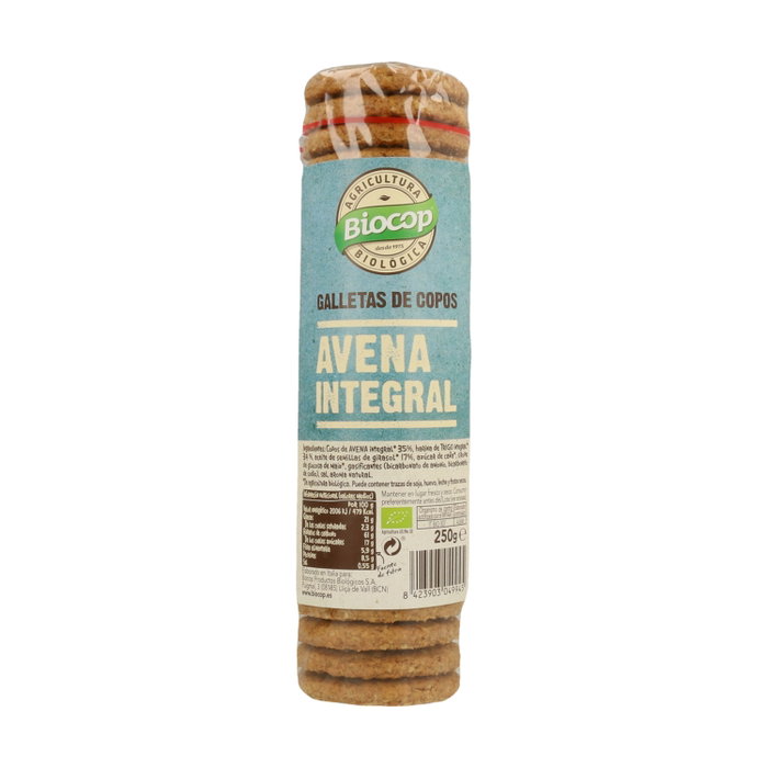 Biocop Galletas Copos de Avena Integral 250g - Sin Azúcar Añadido, Fibra, Crujientes Biocop Galletas Copos de Avena Integral 250g - Sin Azúcar Añadido, Fibra, Crujientes