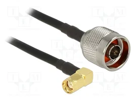 DeLOCK Cable coaxial N Macho a RP-SMA Macho angular 0,3 m CFD200