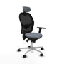 PIQUERAS Y CRESPO Silla de oficina Jorquera con mecanismo sincro, Gris y Negro