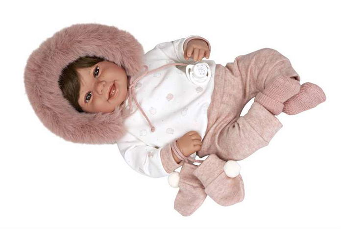 Muñecas Arias Muñeca Elegance 45 cm Zoe Rosa con Manoplas (Muñeco de Peso)