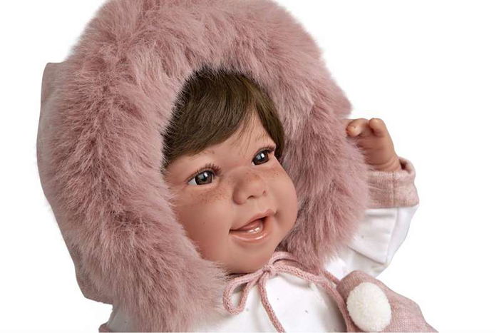 Muñecas Arias Muñeca Elegance 45 cm Zoe Rosa con Manoplas (Muñeco de Peso)