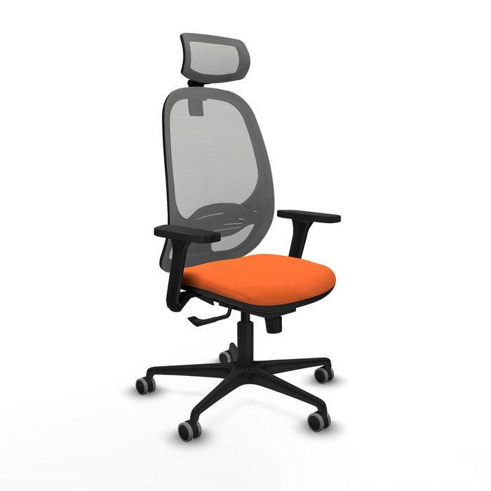 PIQUERAS Y CRESPO Silla de oficina Cilanco con mecanismo Sincro, Naranja y Gris PIQUERAS Y CRESPO Silla de oficina Cilanco con mecanismo Sincro, Naranja y Gris