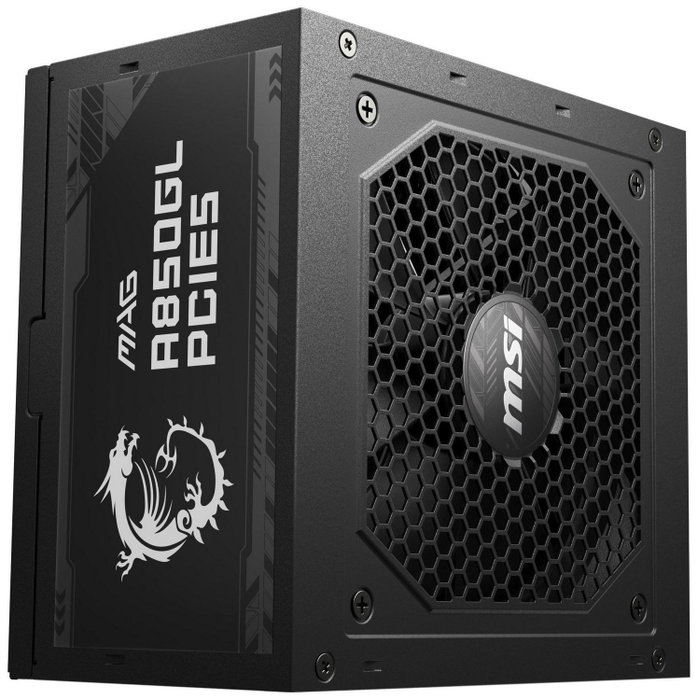 MSI MAG A850GL PCIE5 850W 80 PLUS Gold Totalmente Modular Negro MSI MAG A850GL PCIE5 850W 80 PLUS Gold Totalmente Modular Negro