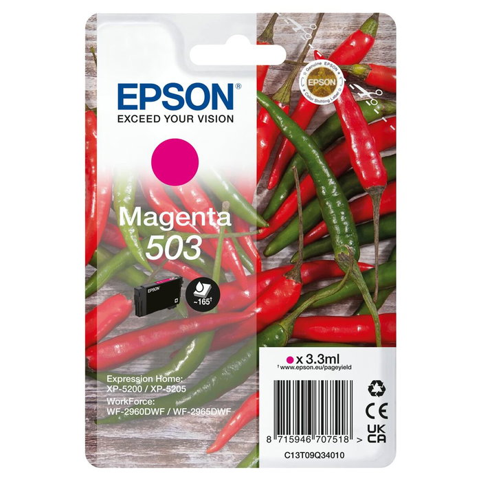 Epson 503 Cartucho de Tinta Original Magenta Rendimiento Estándar