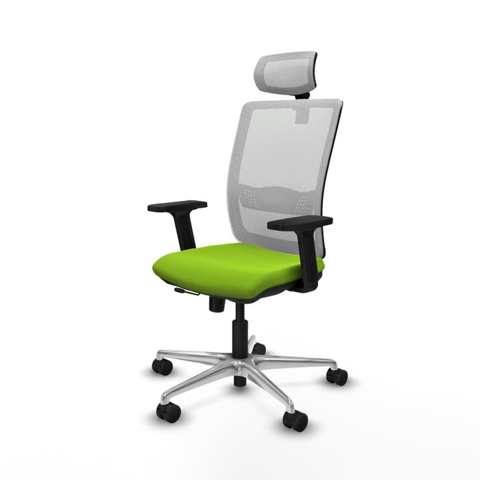 PIQUERAS Y CRESPO Silla de oficina Haches con mecanismo Sincro/Traslack, Pistacho y Blanco PIQUERAS Y CRESPO Silla de oficina Haches con mecanismo Sincro/Traslack, Pistacho y Blanco