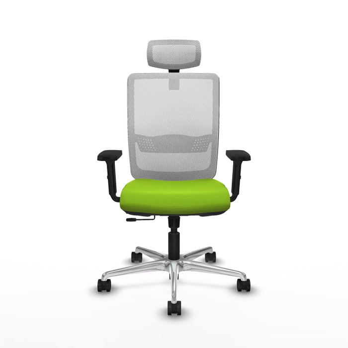 PIQUERAS Y CRESPO Silla de oficina Haches con mecanismo Sincro/Traslack, Pistacho y Blanco PIQUERAS Y CRESPO Silla de oficina Haches con mecanismo Sincro/Traslack, Pistacho y Blanco