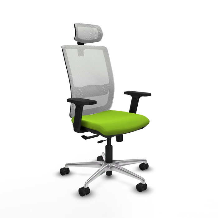 PIQUERAS Y CRESPO Silla de oficina Haches con mecanismo Sincro/Traslack, Pistacho y Blanco PIQUERAS Y CRESPO Silla de oficina Haches con mecanismo Sincro/Traslack, Pistacho y Blanco