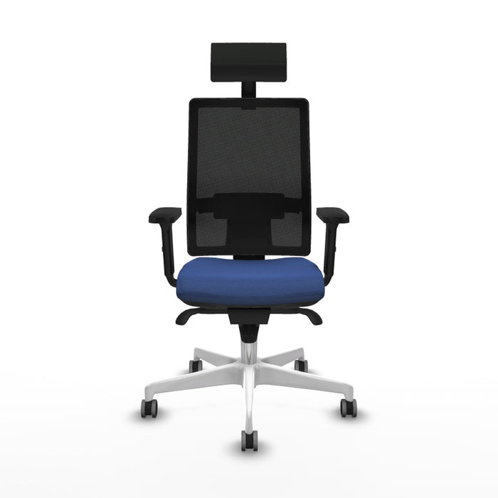 PIQUERAS Y CRESPO Silla de oficina Horna con mecanismo Sincro, Azul marino y Negro