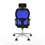 PIQUERAS Y CRESPO Silla de oficina Jorquera con mecanismo Sincro/Traslack Marrón y Azul