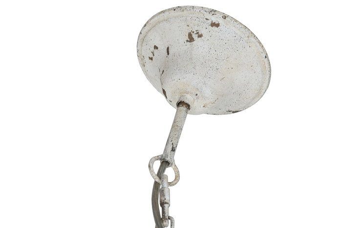 DKD Home Decor Lampara Techo Shabby Blanco Metal 34 x 75 x 39 cm