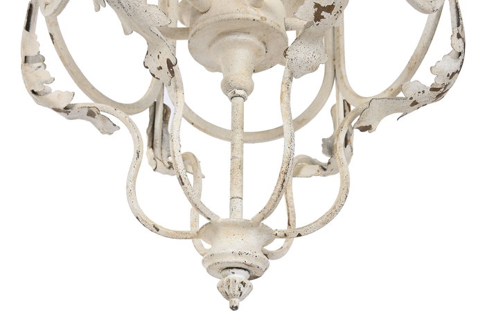 DKD Home Decor Lampara Techo Shabby Blanco Metal 34 x 75 x 39 cm