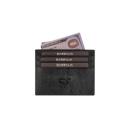 Zoozie Bags Cartera Unisex de Piel Genuina 100% Negra - Elegante y Funcional para Hombres y Mujeres, Dimensiones 10.5x2x8.3cm