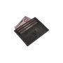 Zoozie Bags Cartera Unisex de Piel Genuina 100% Negra - Elegante y Funcional para Hombres y Mujeres, Dimensiones 10.5x2x8.3cm