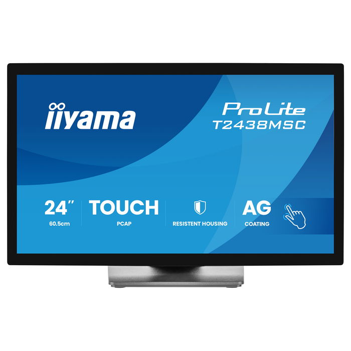 Iiyama ProLite T2438MSC-B2 Monitor Táctil IPS Full HD de 60.5 cm (23.8") con HDMI y DisplayPort, 120 Hz, 5 ms, USB-C, Altavoces, Negro