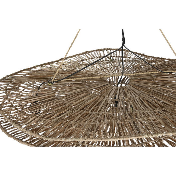 DKD Home Decor Lámpara de Techo de Fibras Naturales 108x82x29 cm