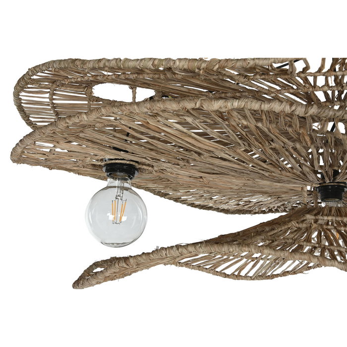 DKD Home Decor Lámpara de Techo de Fibras Naturales 108x82x29 cm