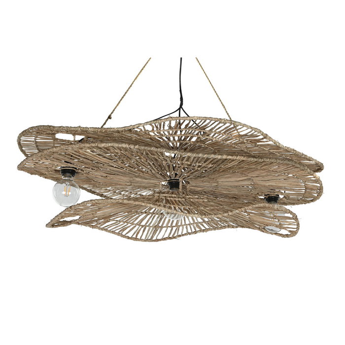 DKD Home Decor Lámpara de Techo de Fibras Naturales 108x82x29 cm