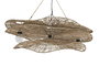 DKD Home Decor Lámpara de Techo Item Home 1120 x 50 x 29 cm Fibras Naturales E27