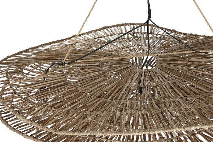 DKD Home Decor Lámpara de Techo Item Home 1120 x 50 x 29 cm Fibras Naturales E27 DKD Home Decor Lámpara de Techo Item Home 1120 x 50 x 29 cm Fibras Naturales E27