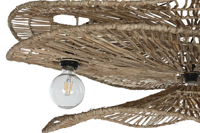 DKD Home Decor Lámpara de Techo Item Home 1120 x 50 x 29 cm Fibras Naturales E27 DKD Home Decor Lámpara de Techo Item Home 1120 x 50 x 29 cm Fibras Naturales E27